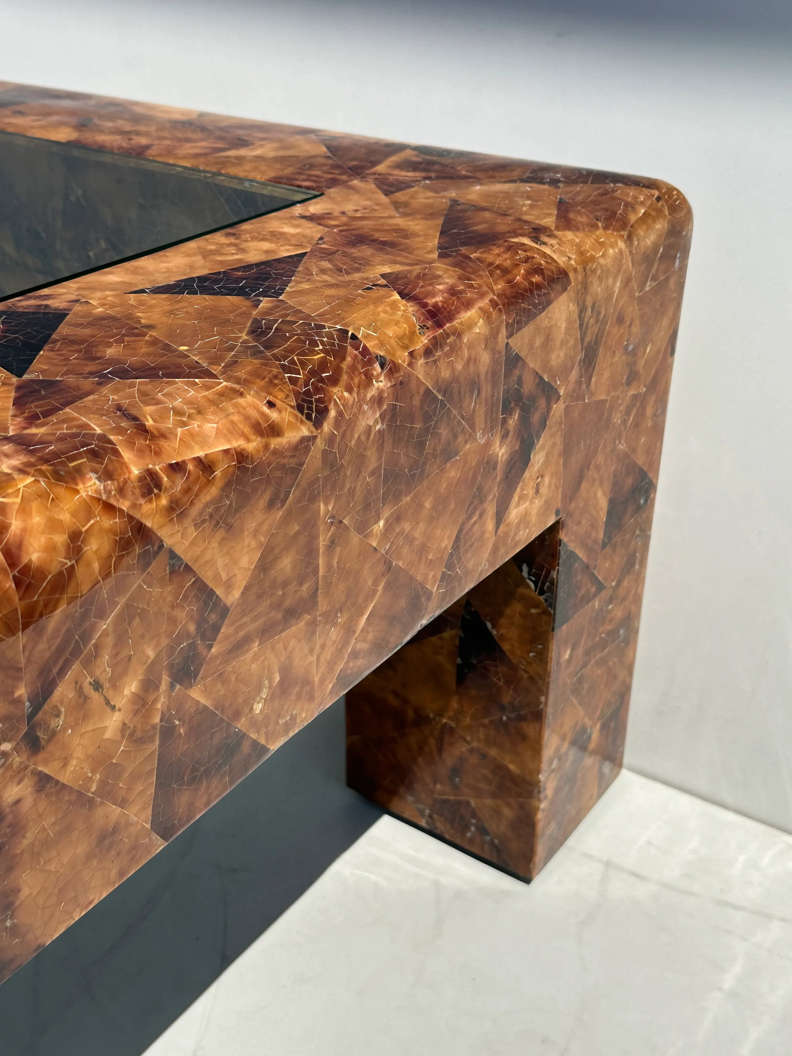 1980s Signed Karl Springer Penshell Coffee Table - 8