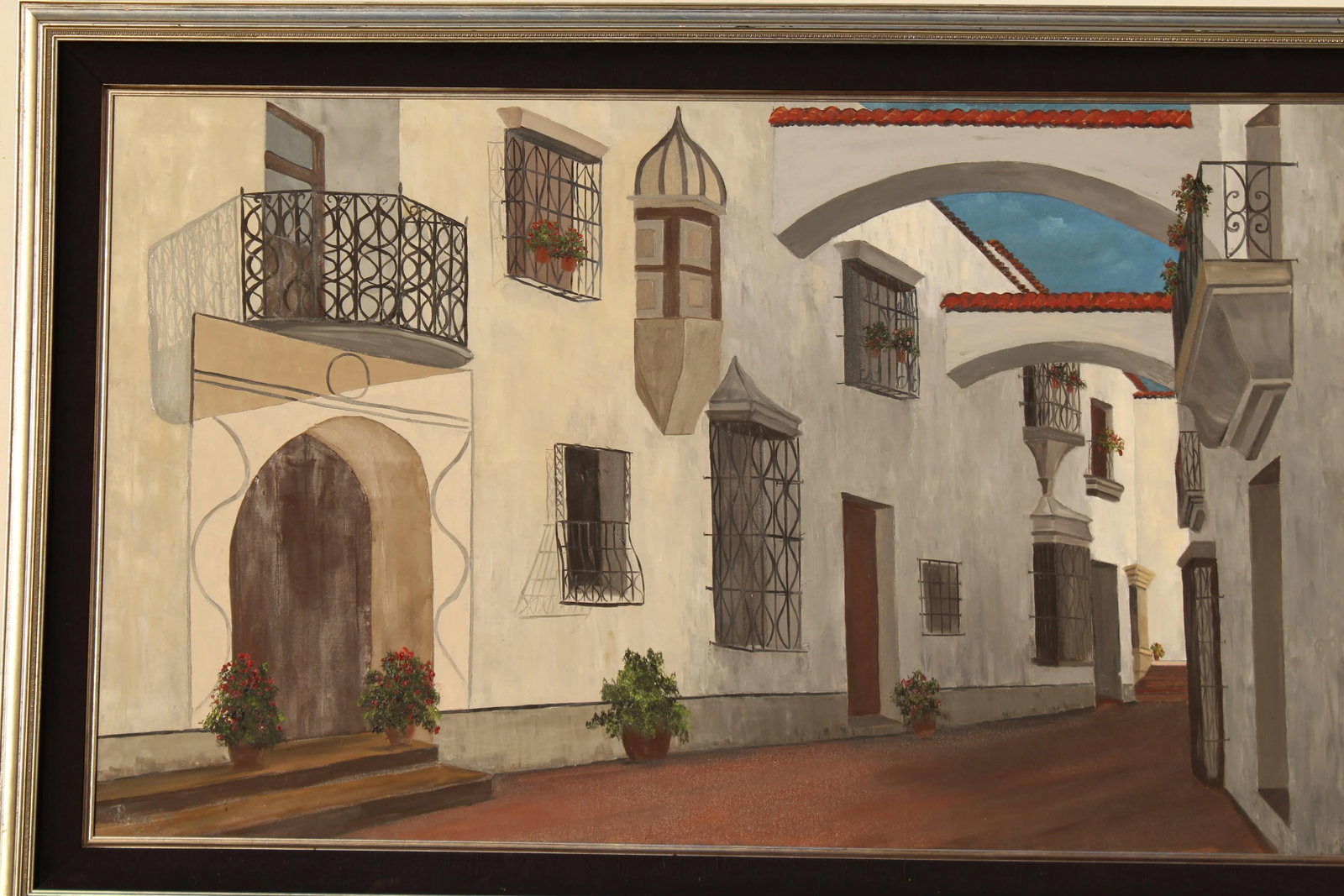 Mediterranean Cityscape Original Painting - 4