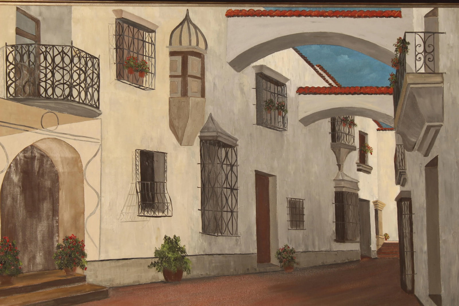 Mediterranean Cityscape Original Painting - 5