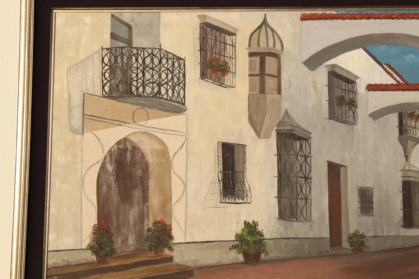 Mediterranean Cityscape Original Painting - 6
