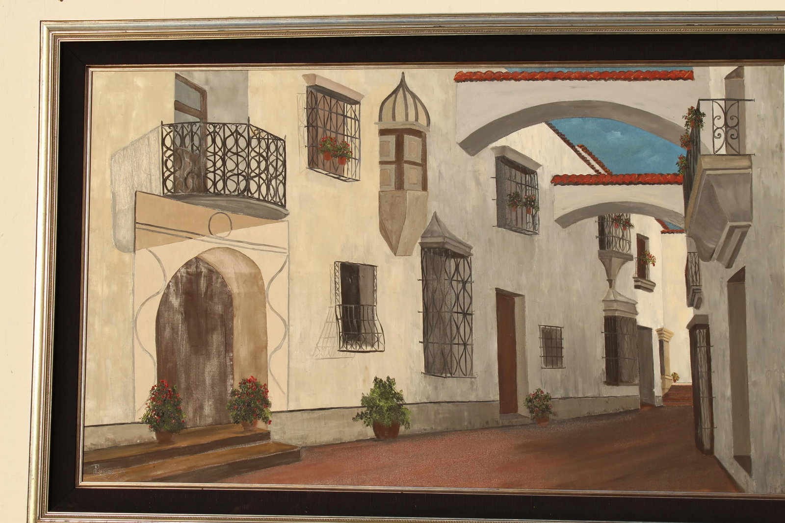 Mediterranean Cityscape Original Painting - 7