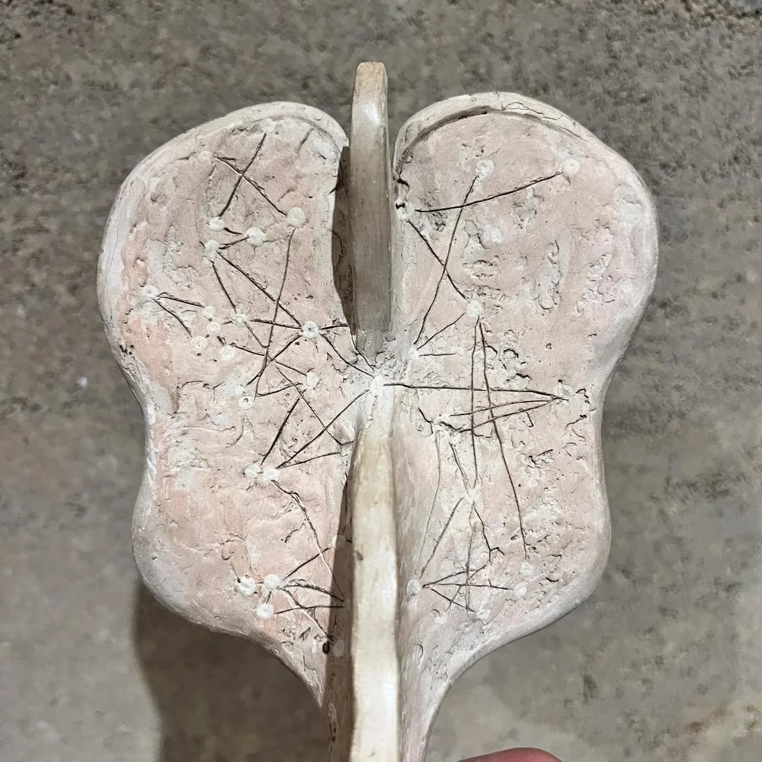 1970s Studio Pottery Art Sculptural White Spine Vertebrae - 5