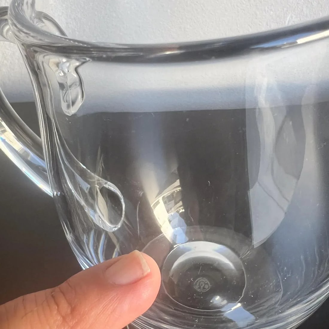 1960s French Baccarat Crystal Water Pitcher France - 5