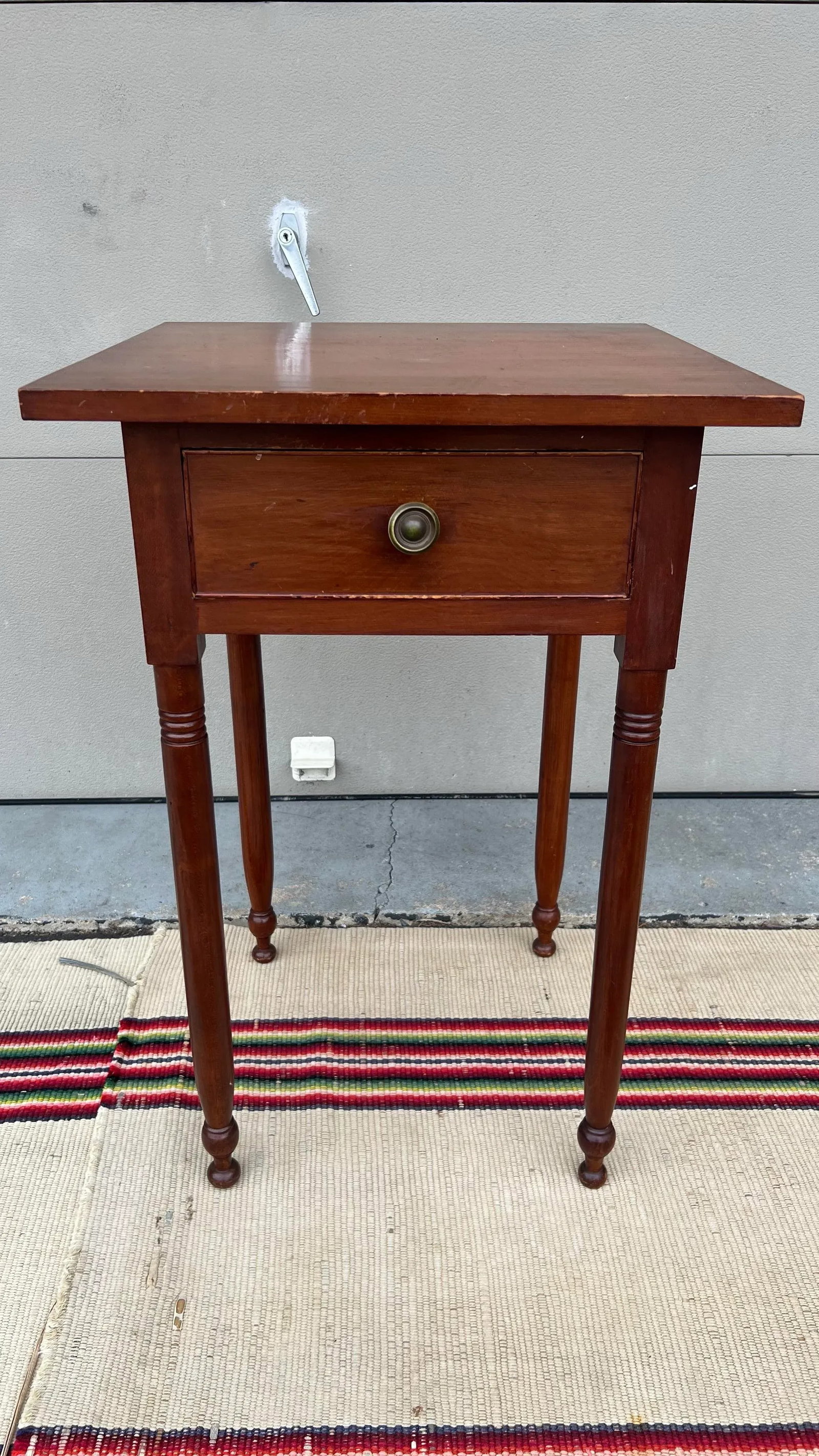 A Antique Sheraton Cherry One Drawer Stand/Sidetable, Pennsylvania Circa 1820 - 2
