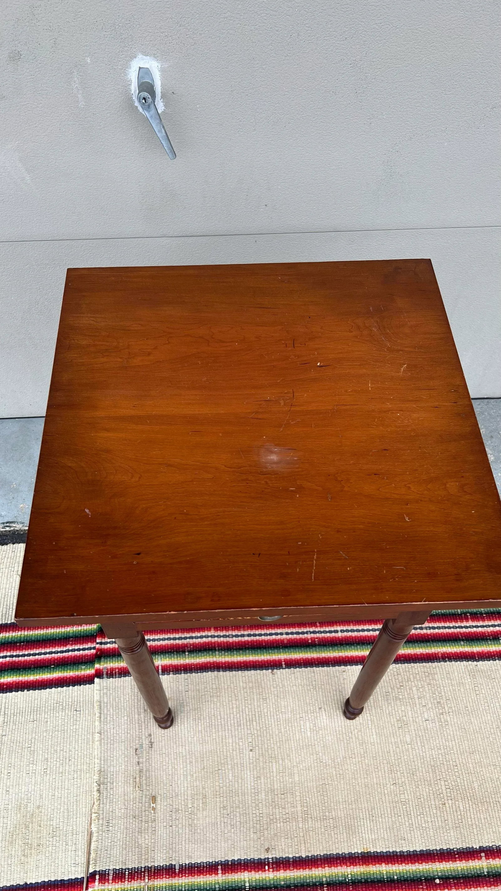 A Antique Sheraton Cherry One Drawer Stand/Sidetable, Pennsylvania Circa 1820 - 4