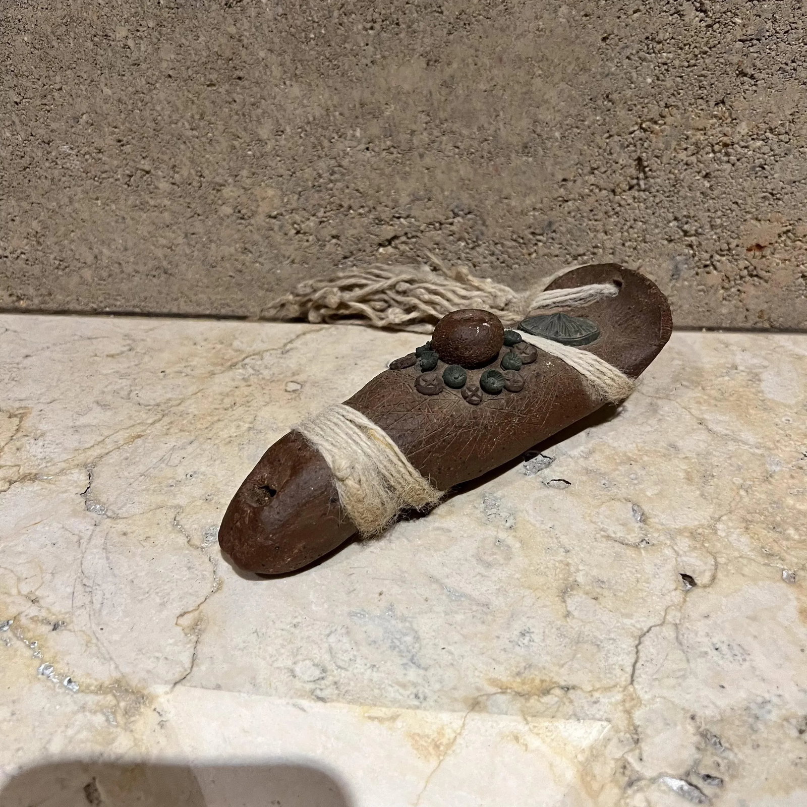 1970s Art Pottery Ceramic Pipe Abstract Flute Sculpture - 7