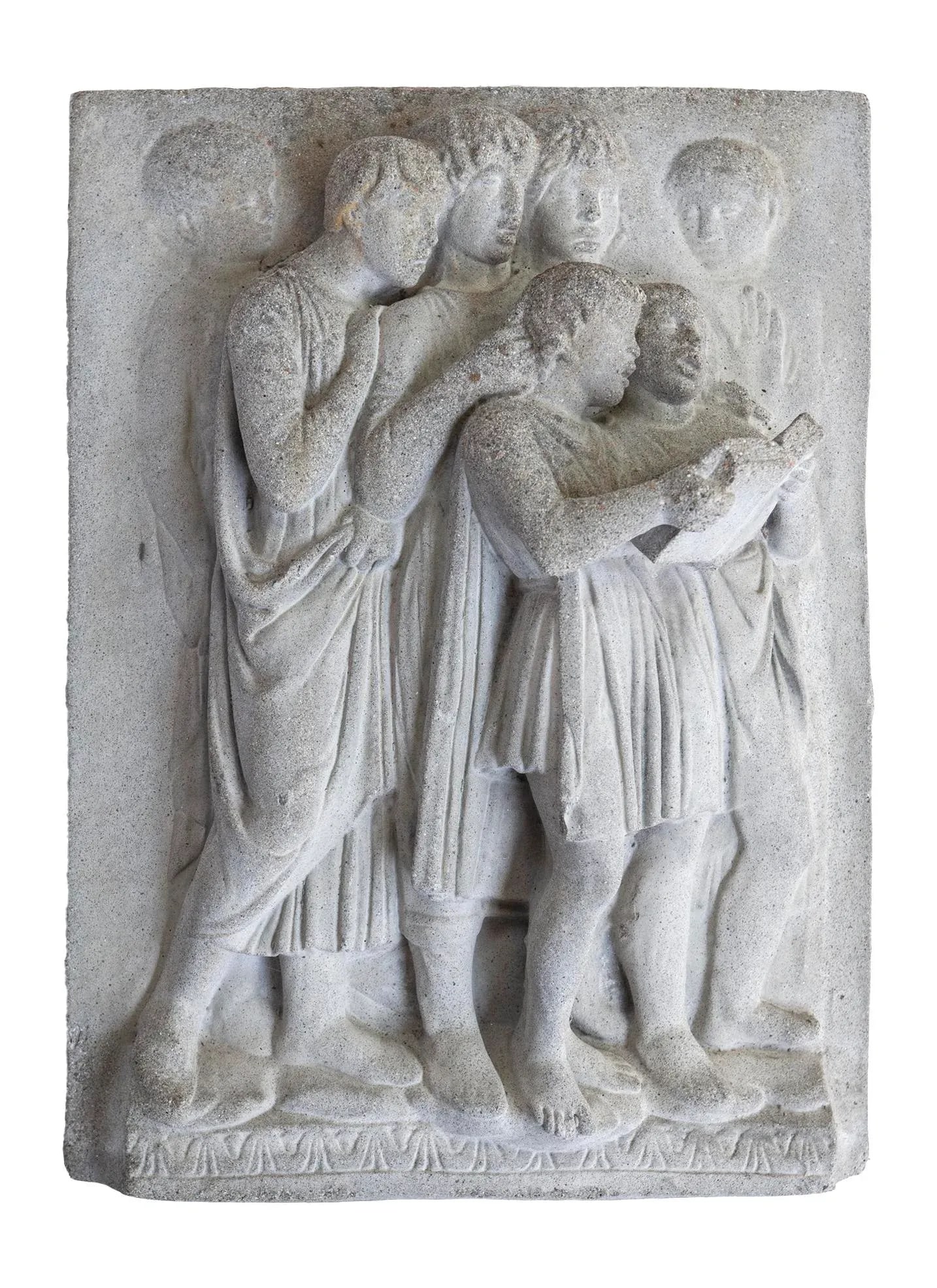 Antique Cement Frieze for the Garden - A Pair - 5