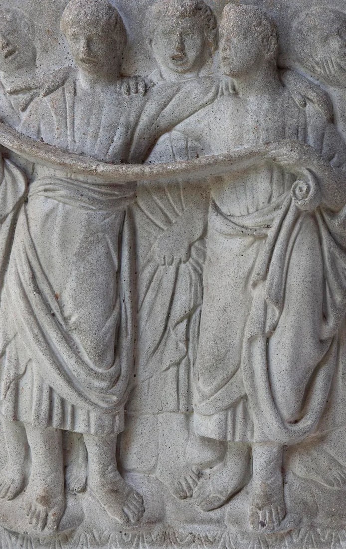 Antique Cement Frieze for the Garden - A Pair - 8