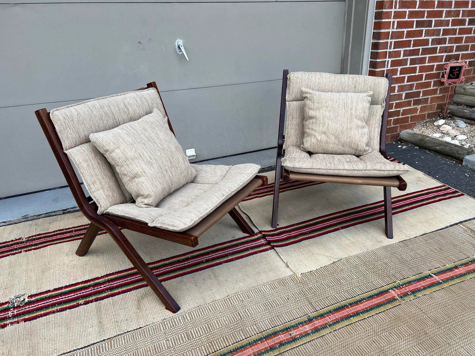 1970s A Vintage Pair of Scandinavian Modern "Uno" Folding Lounge Chairs Attributed to Per Leiv Ã - 10
