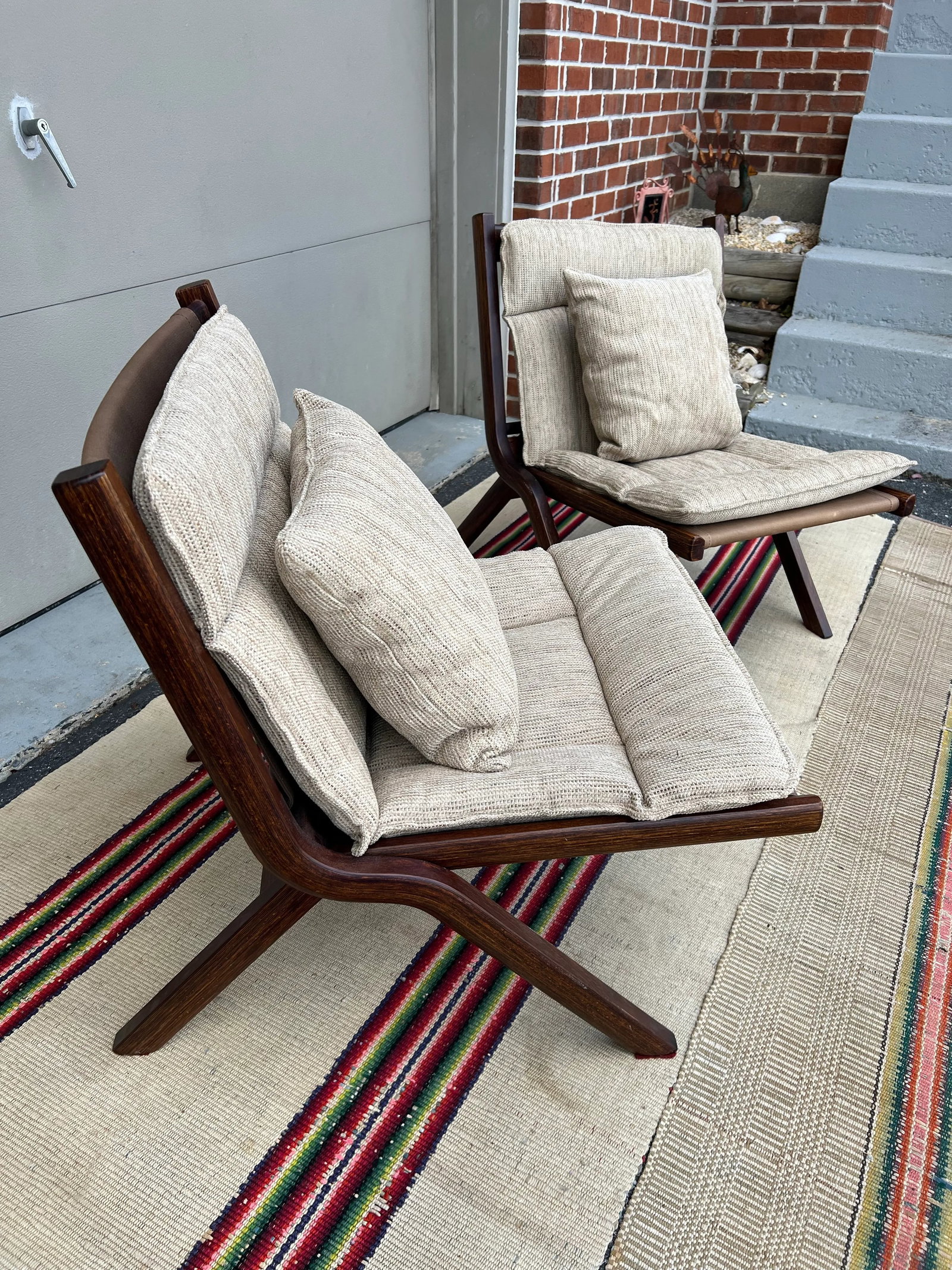 1970s A Vintage Pair of Scandinavian Modern "Uno" Folding Lounge Chairs Attributed to Per Leiv Ã - 5