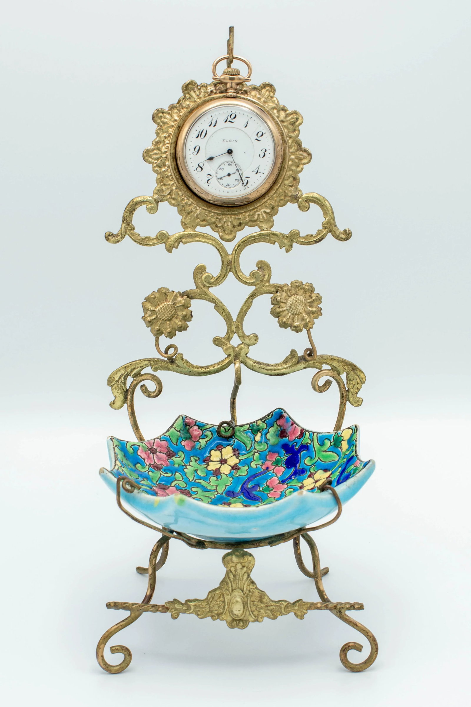 1920s French Longwy Pocket Watch Stand - 12