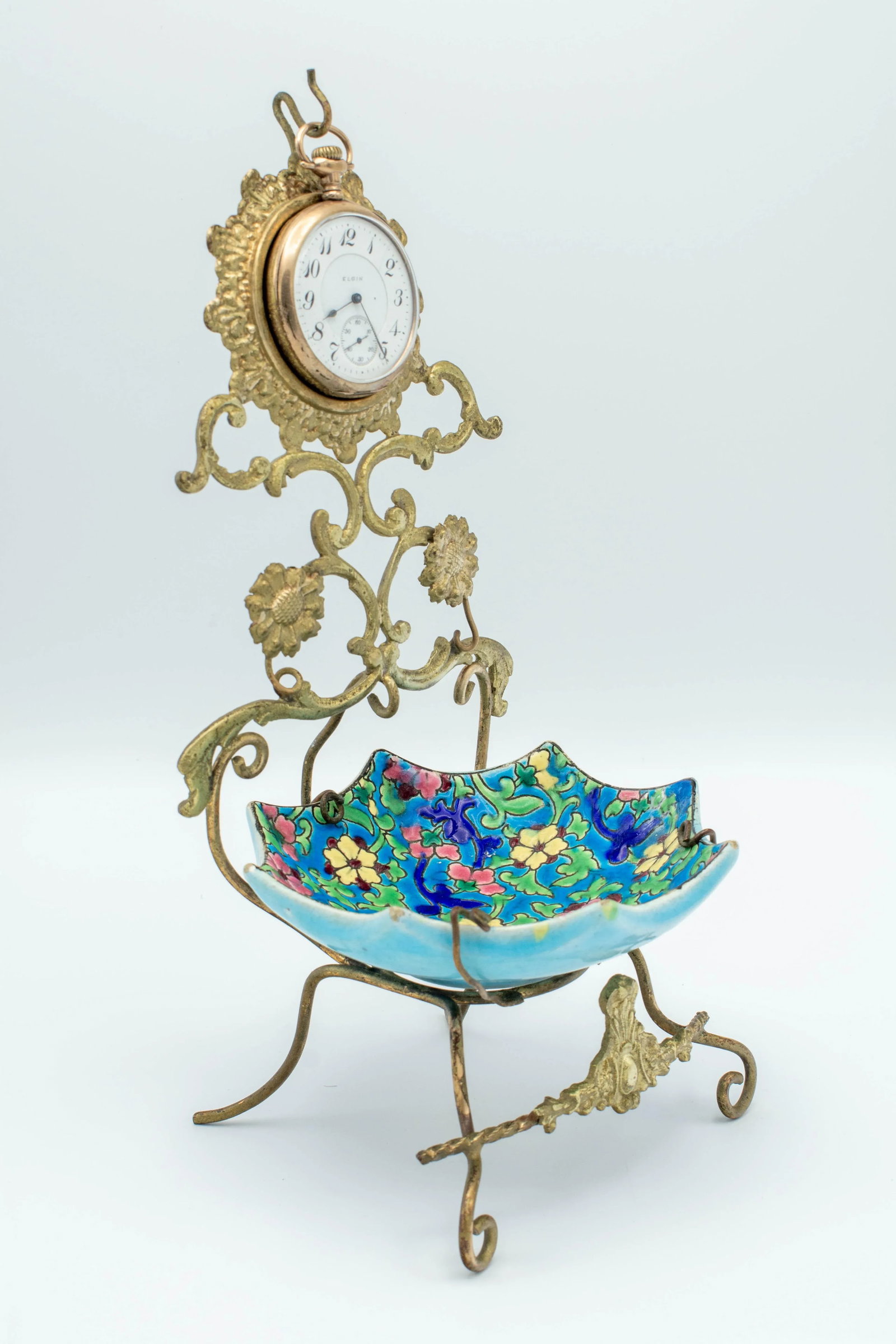 1920s French Longwy Pocket Watch Stand - 2