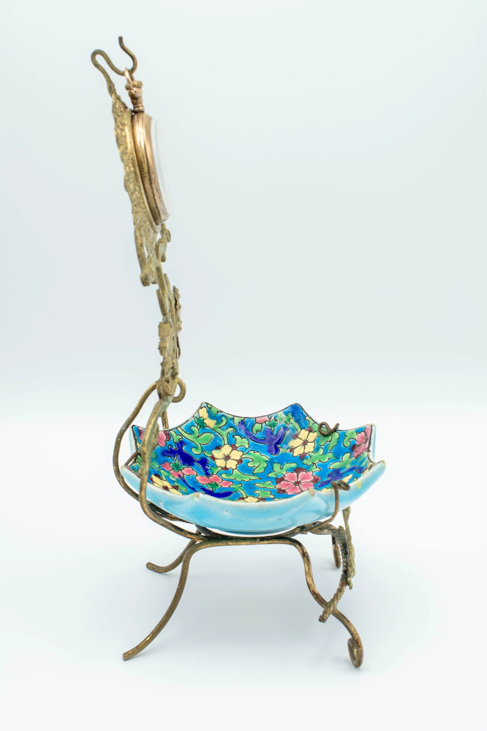 1920s French Longwy Pocket Watch Stand - 3