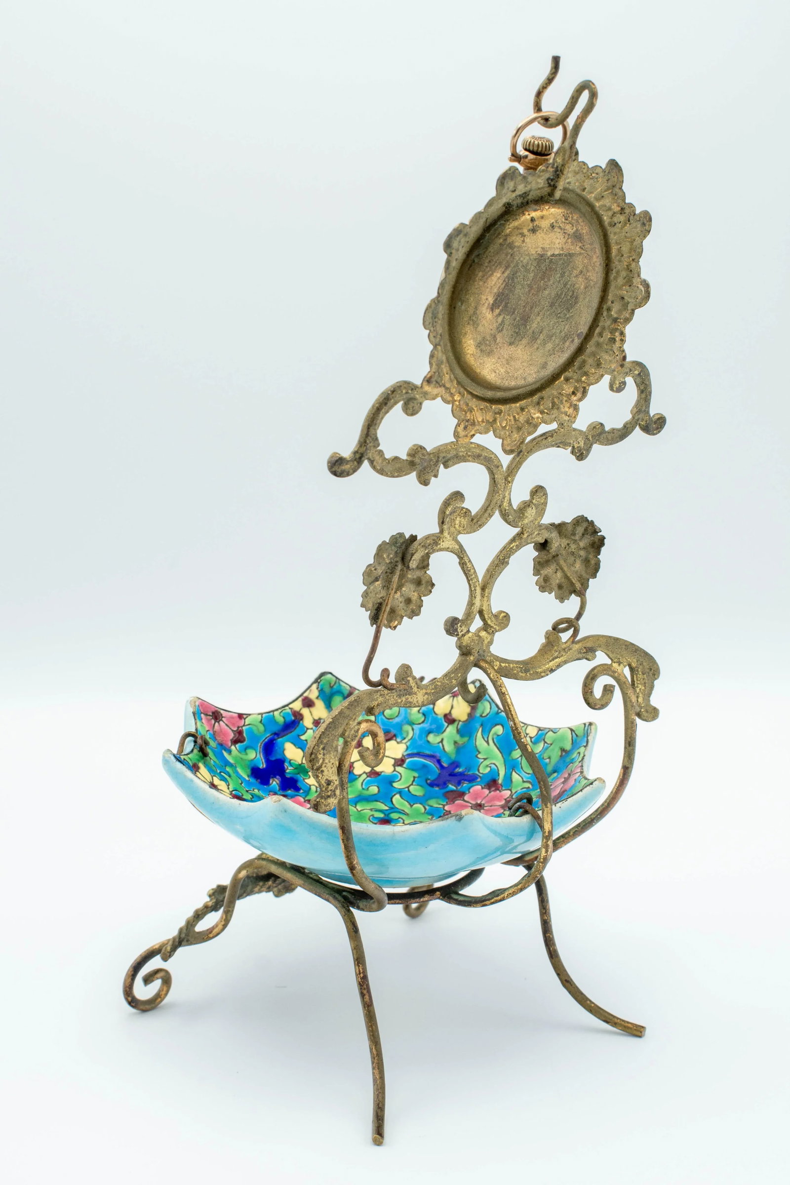 1920s French Longwy Pocket Watch Stand - 6