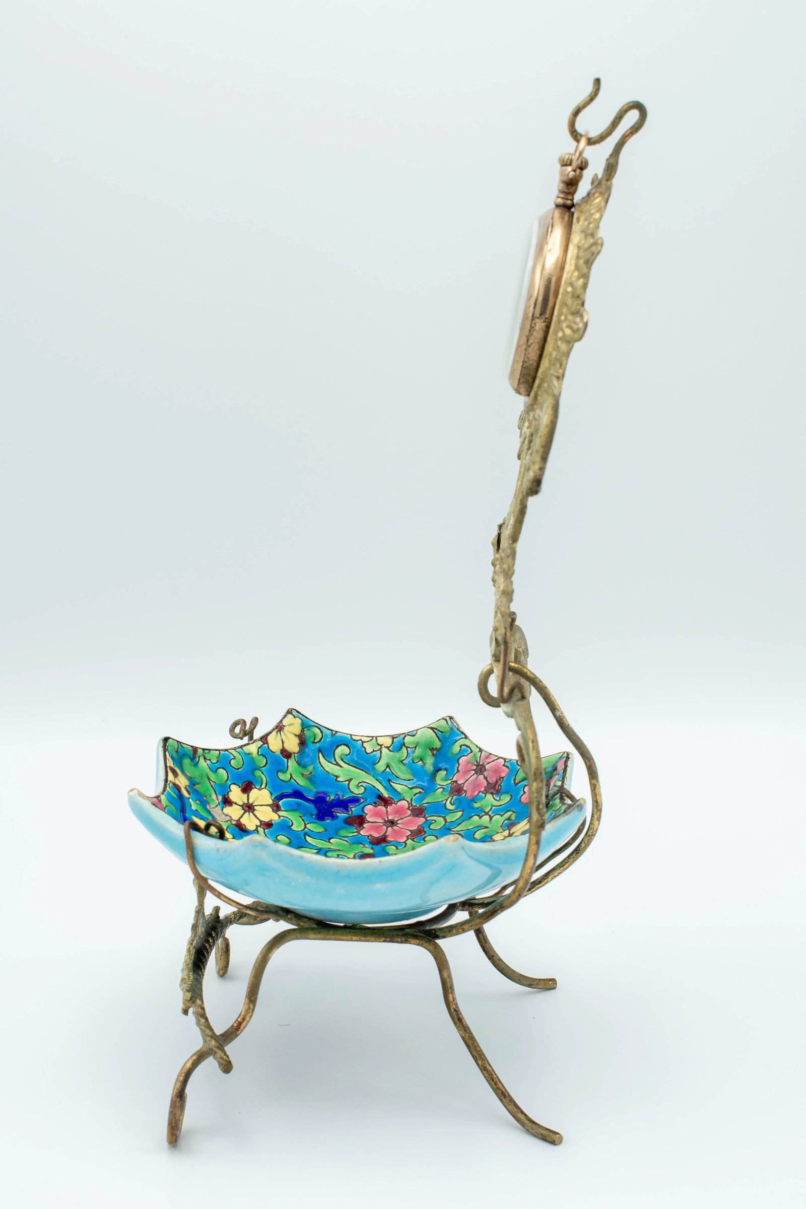 1920s French Longwy Pocket Watch Stand - 7