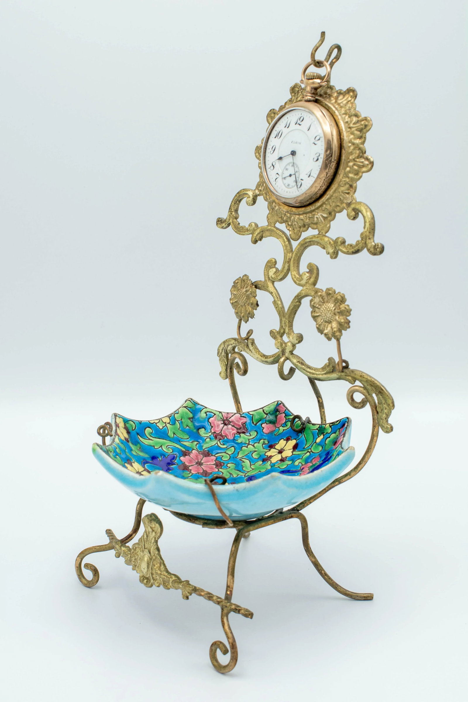 1920s French Longwy Pocket Watch Stand - 8