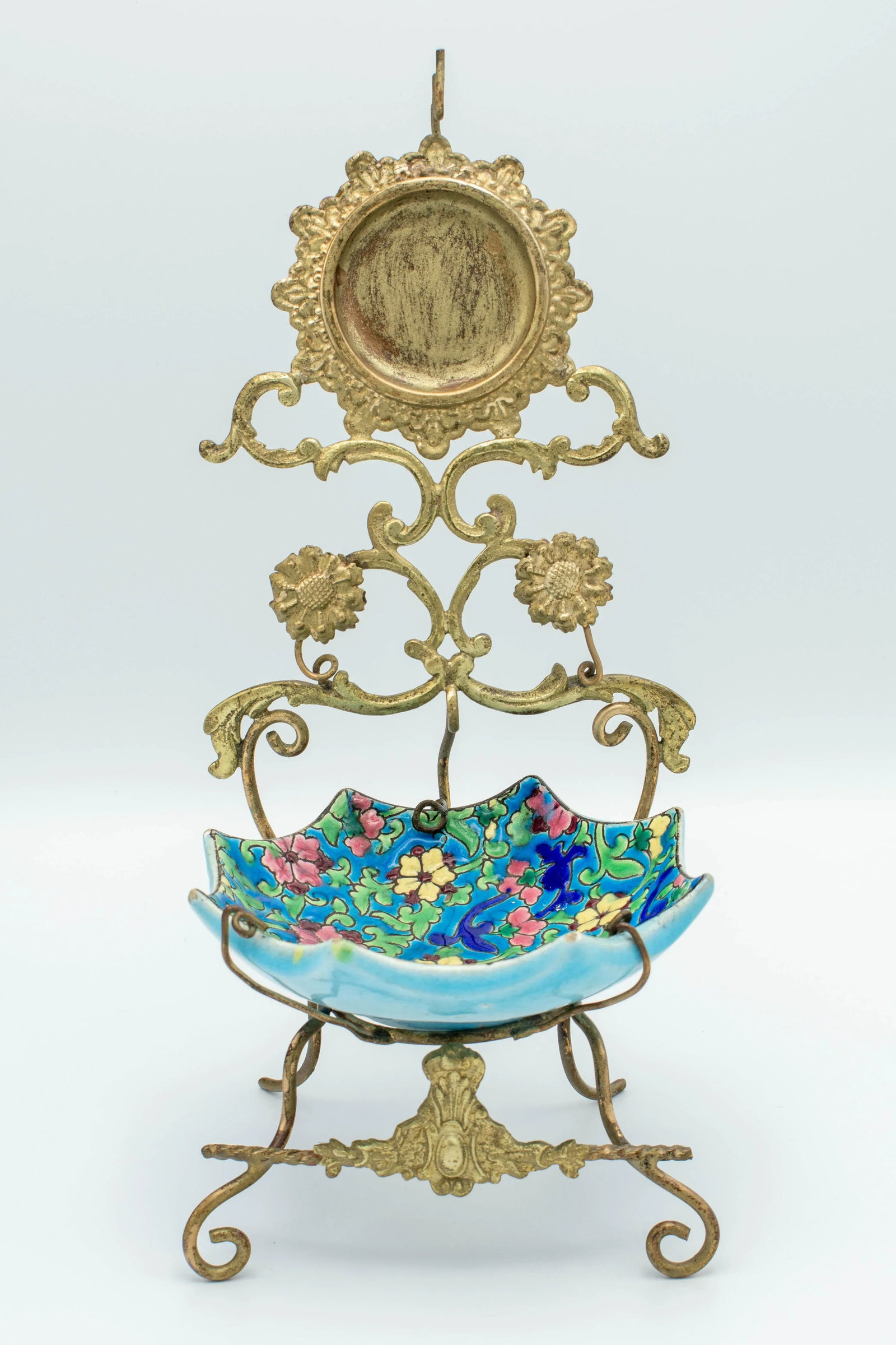 1920s French Longwy Pocket Watch Stand - 9