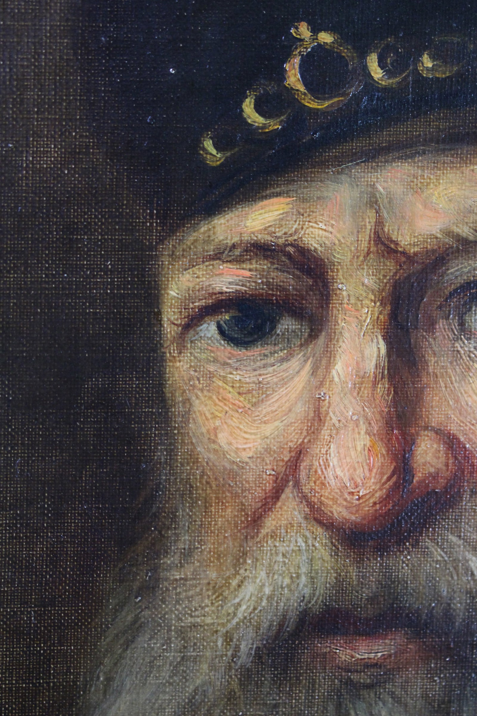 Vintage Dutch Oil Painting "Old Man" Signed by Franz Schoorman - 4