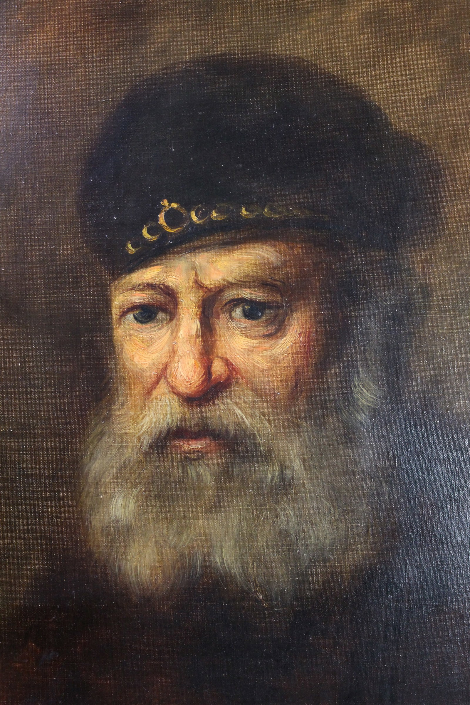Vintage Dutch Oil Painting "Old Man" Signed by Franz Schoorman - 5