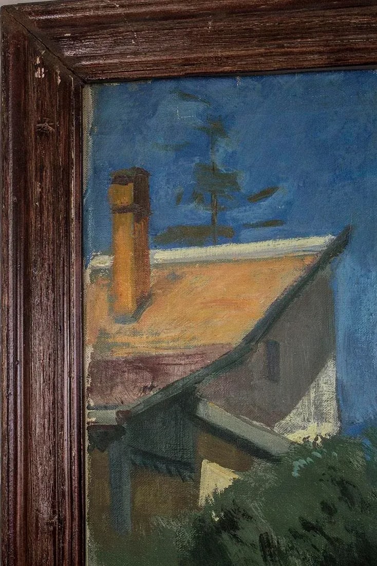 1956 Impressionist Oil Painting Plein Air Rural Landscape Signed M Moritz - 7