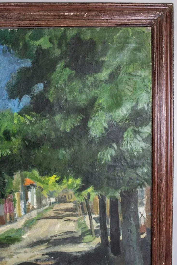 1956 Impressionist Oil Painting Plein Air Rural Landscape Signed M Moritz - 9