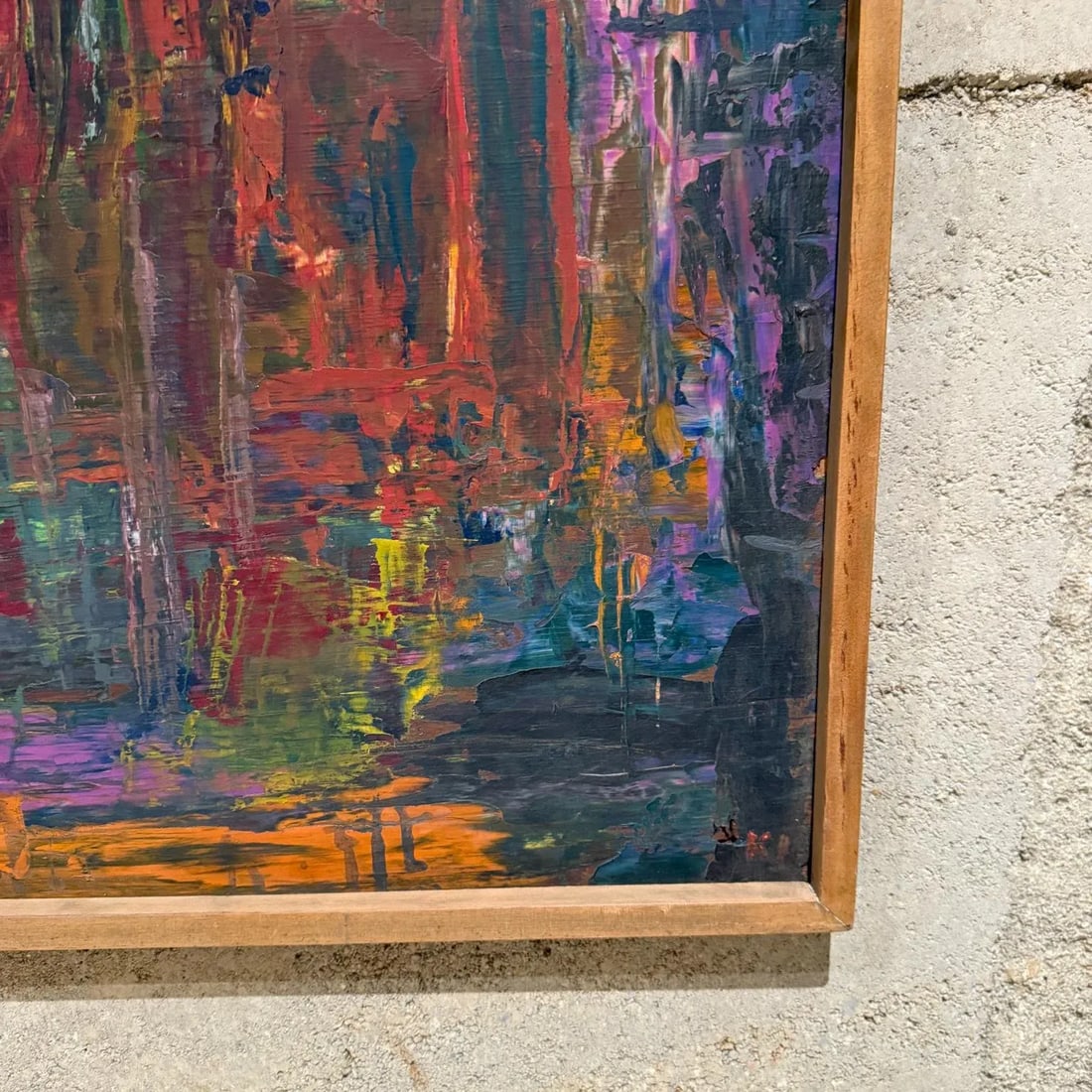 1960s Mexican Modernism Vibrant Oil Painting Abstract Original Art - 9