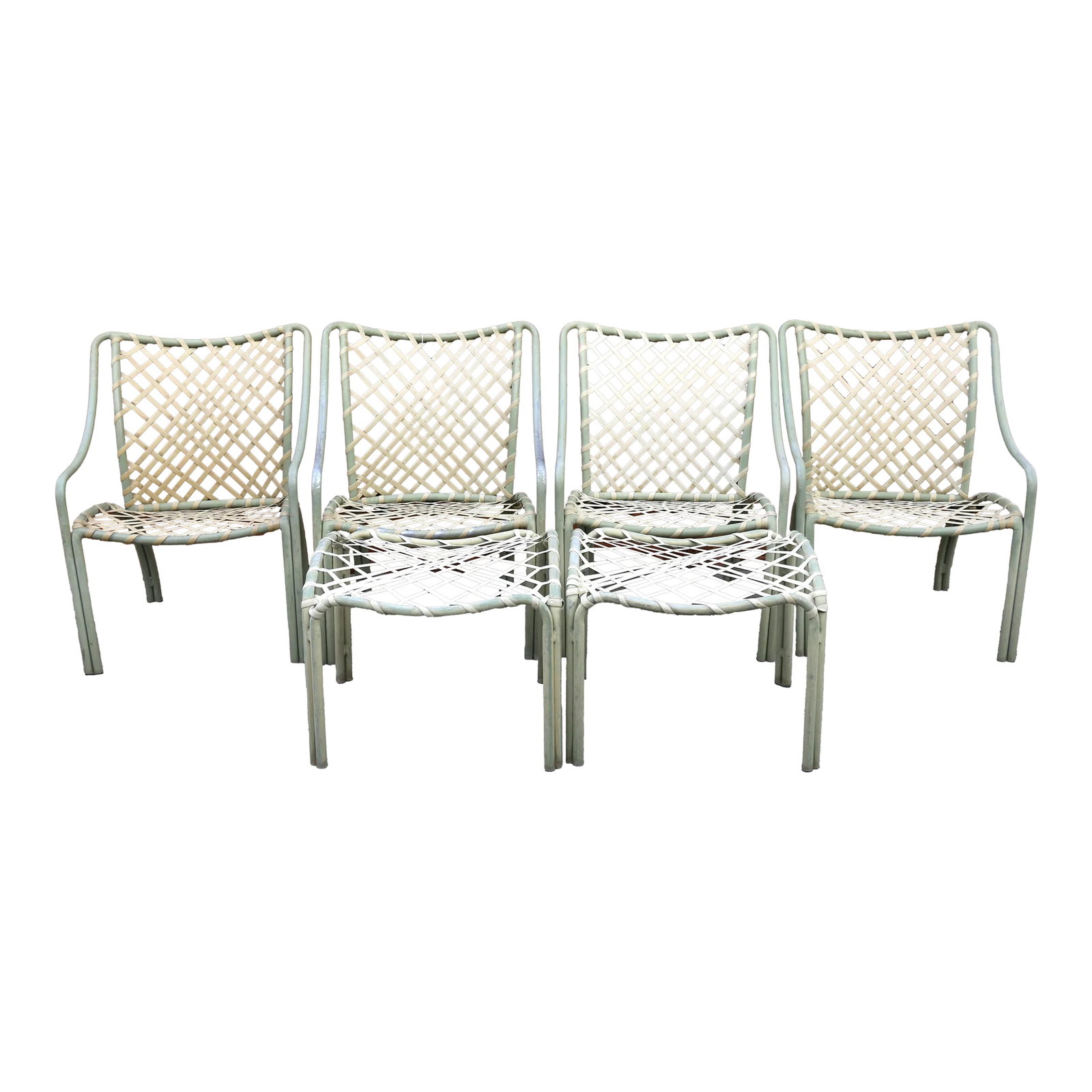 Vintage Set of Four Tamiami Patio Lounge Chairs With Two Ottomans by Brown Jordan (1 of 12)