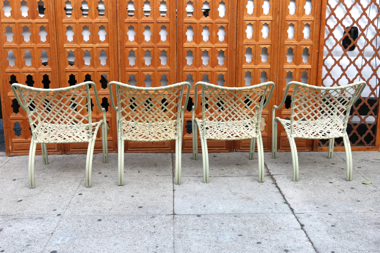 Vintage Set of Four Tamiami Patio Lounge Chairs With Two Ottomans by Brown Jordan - 4