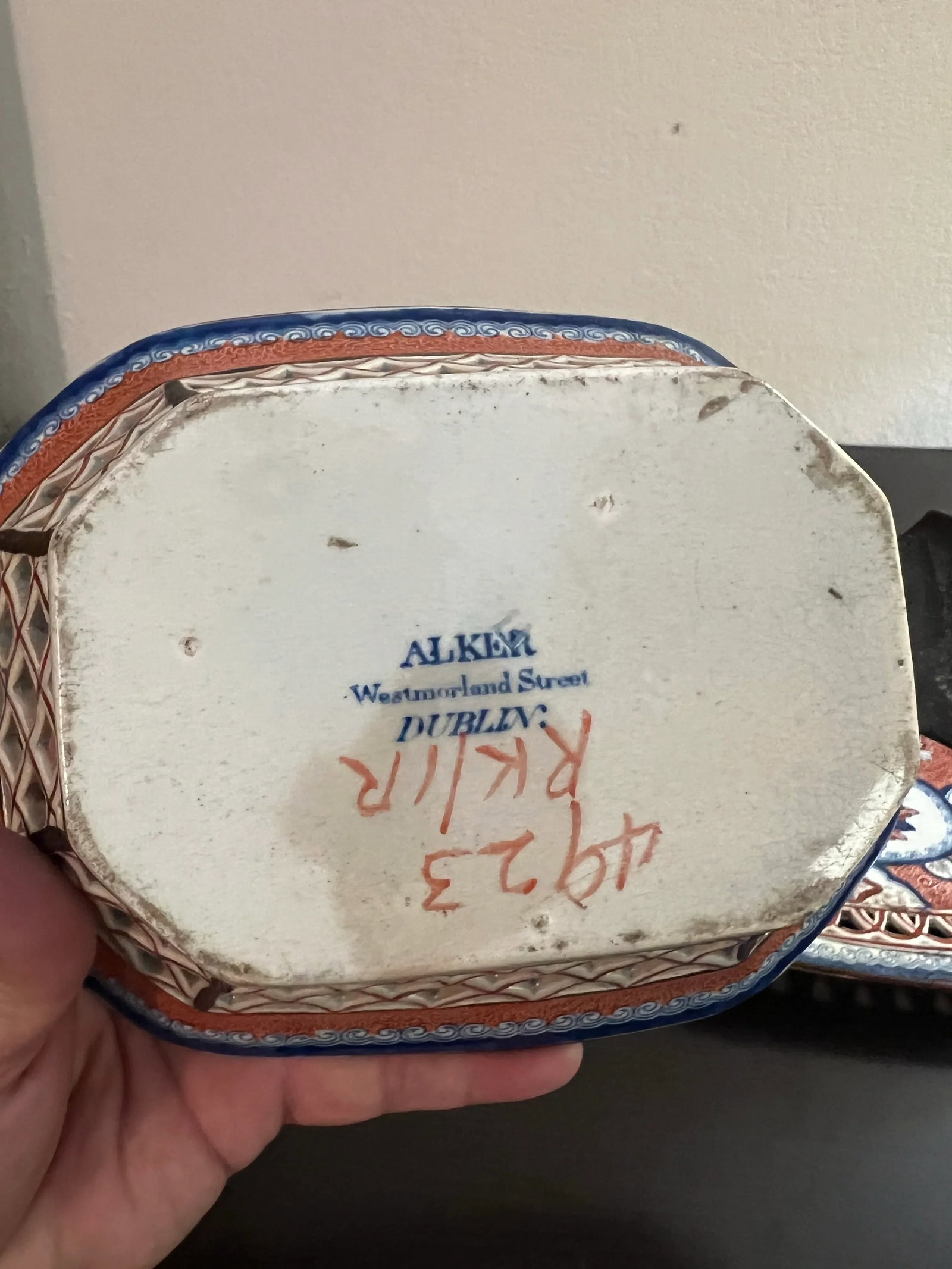Spode "Dollar" Pattern Variant Pearlware Chestnut Basket and Tray, Circa 1815-1825 - 11