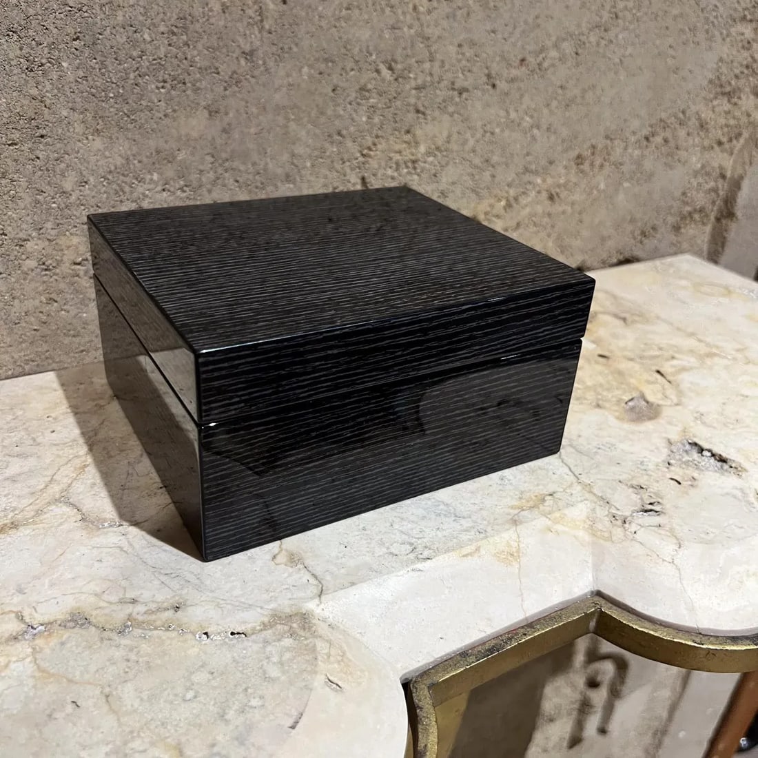 Modern Jewelry Music Box Gray Gloss Oak Wood - 6