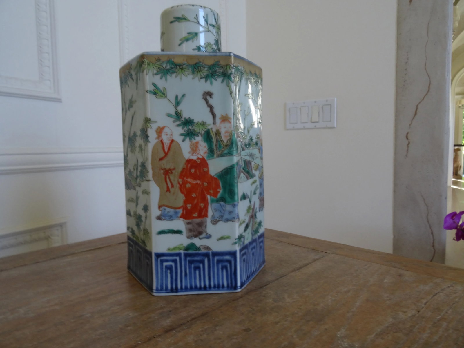 Mid 20th Century Chinese Hexagonal Covered Jar - 2