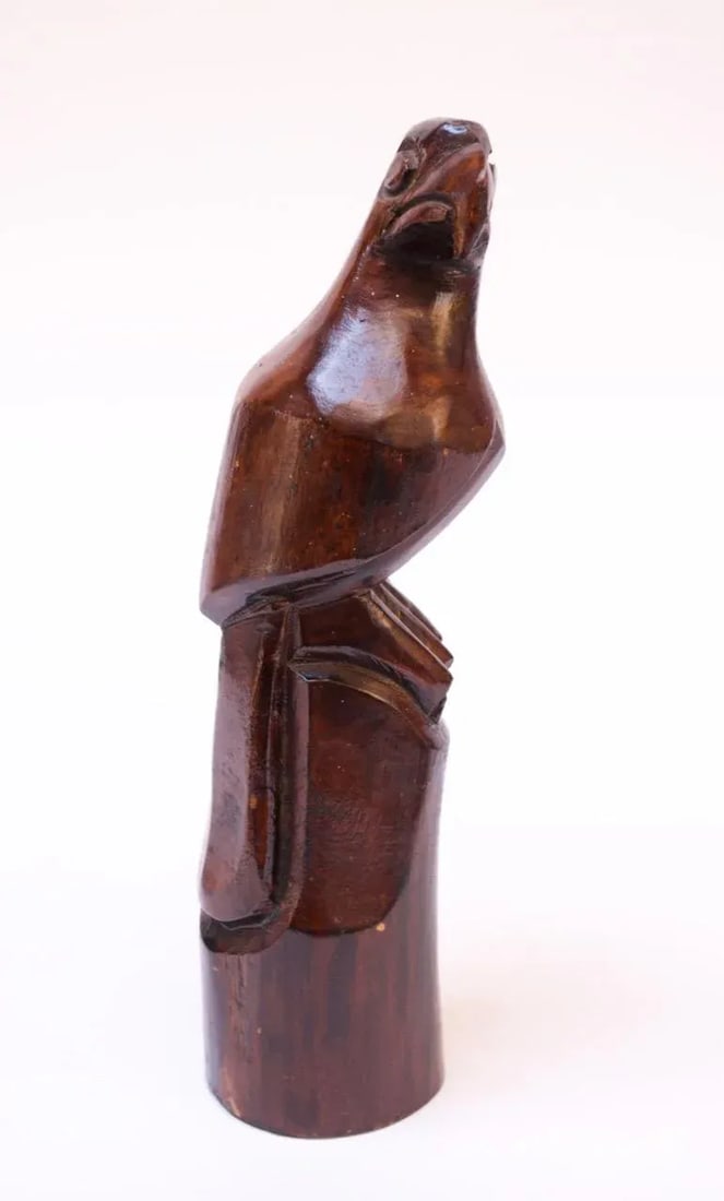 Vintage Folk Art Carved Eagle / Hawk Sculpture - 2