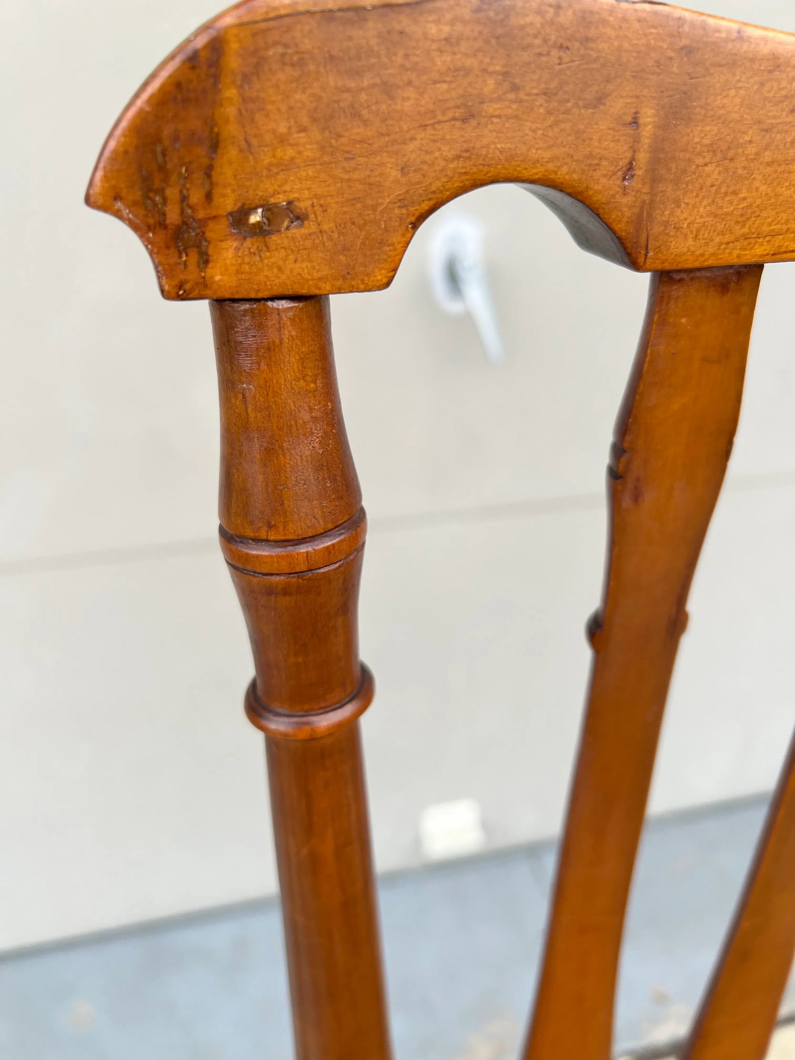 A Antique Country Bannister Back Side Chair, New England, Circa 1750's - 8