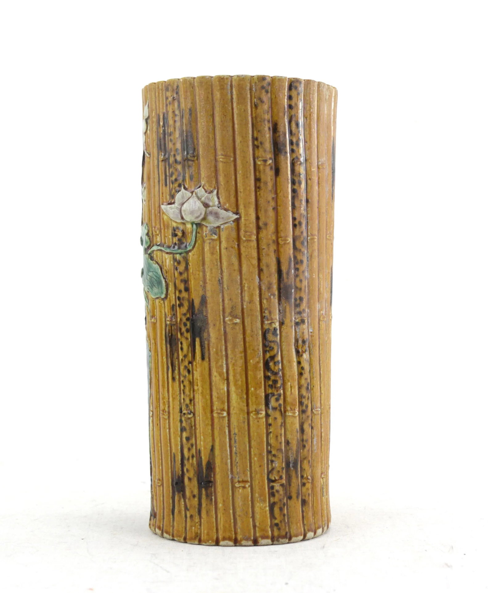 Faux Bamboo Vases in Porcelain. Chinese, Late 19th Century - 5