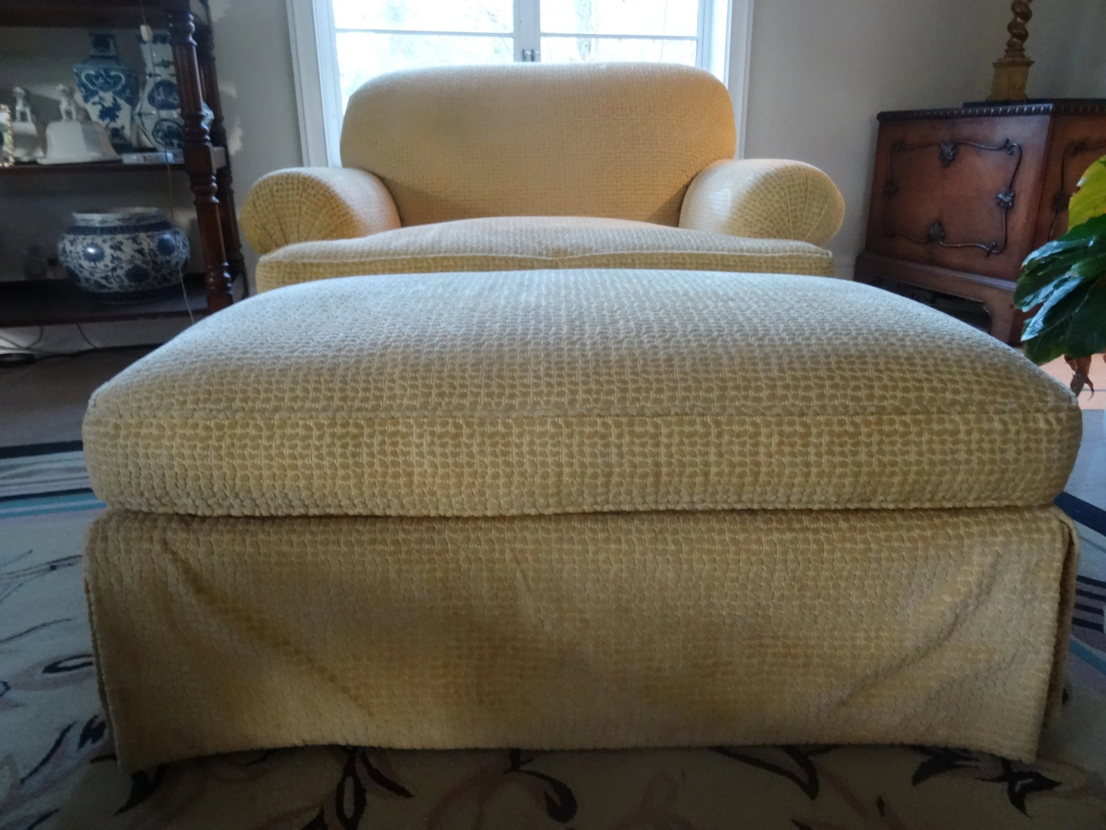 Custom Oversized Club Chair With Matching Ottoman - 2