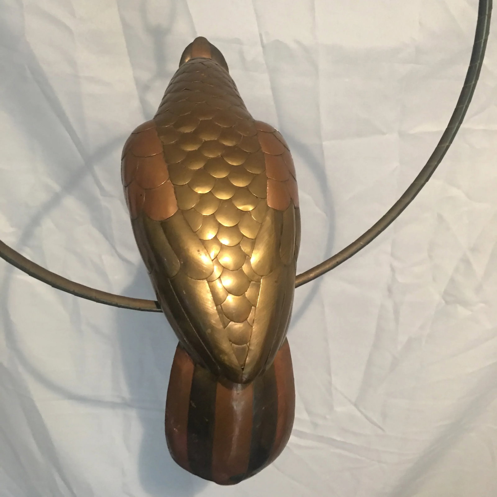 Sergio Bustamante Attributed Parrot Bird Sculpture on Perch Brass & Copper - 4