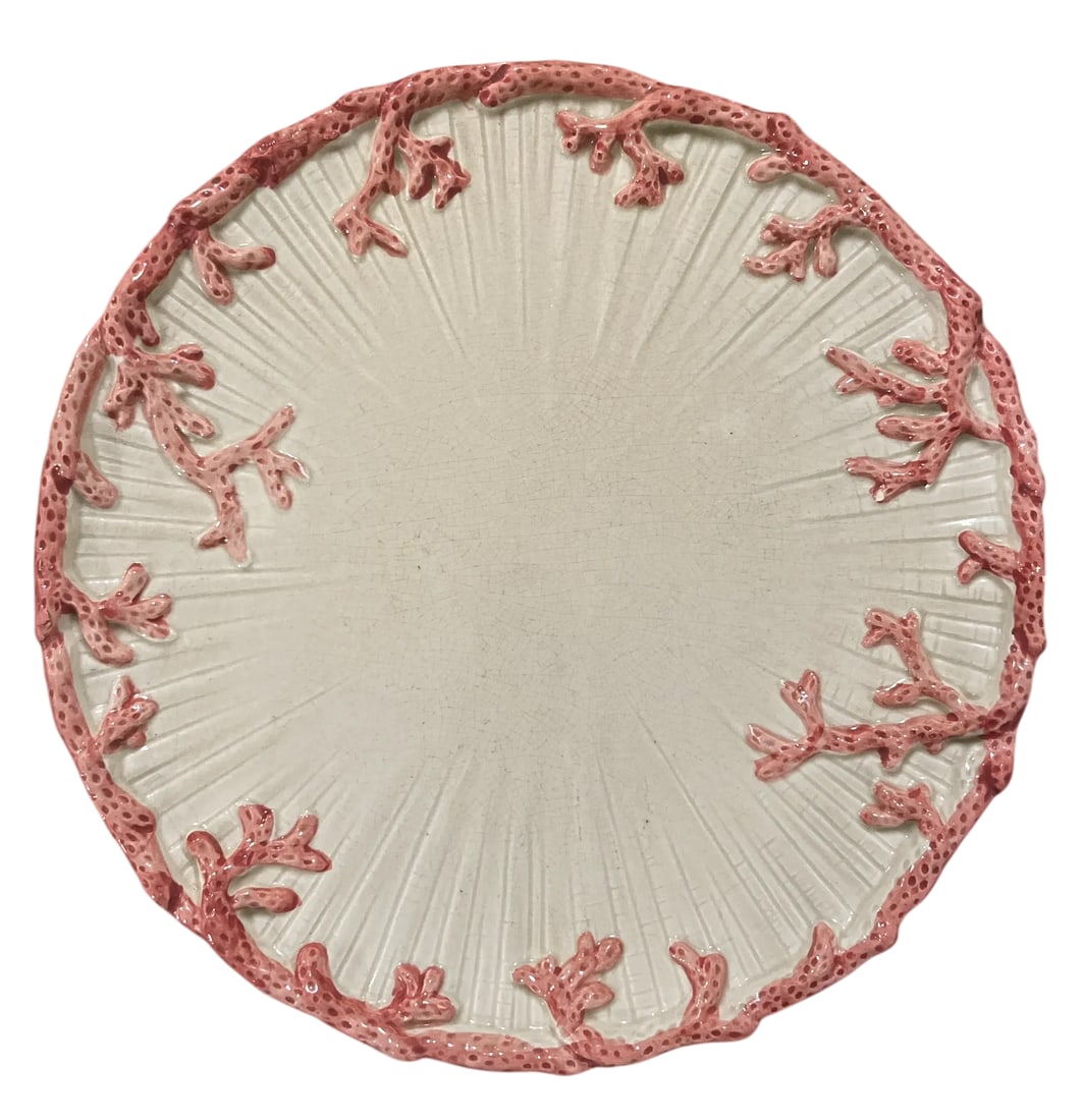 1970s Fitz & Floyd Oceana Nautilus Dinner Plates and Soup Salad Bowls - Set of 4 - 5