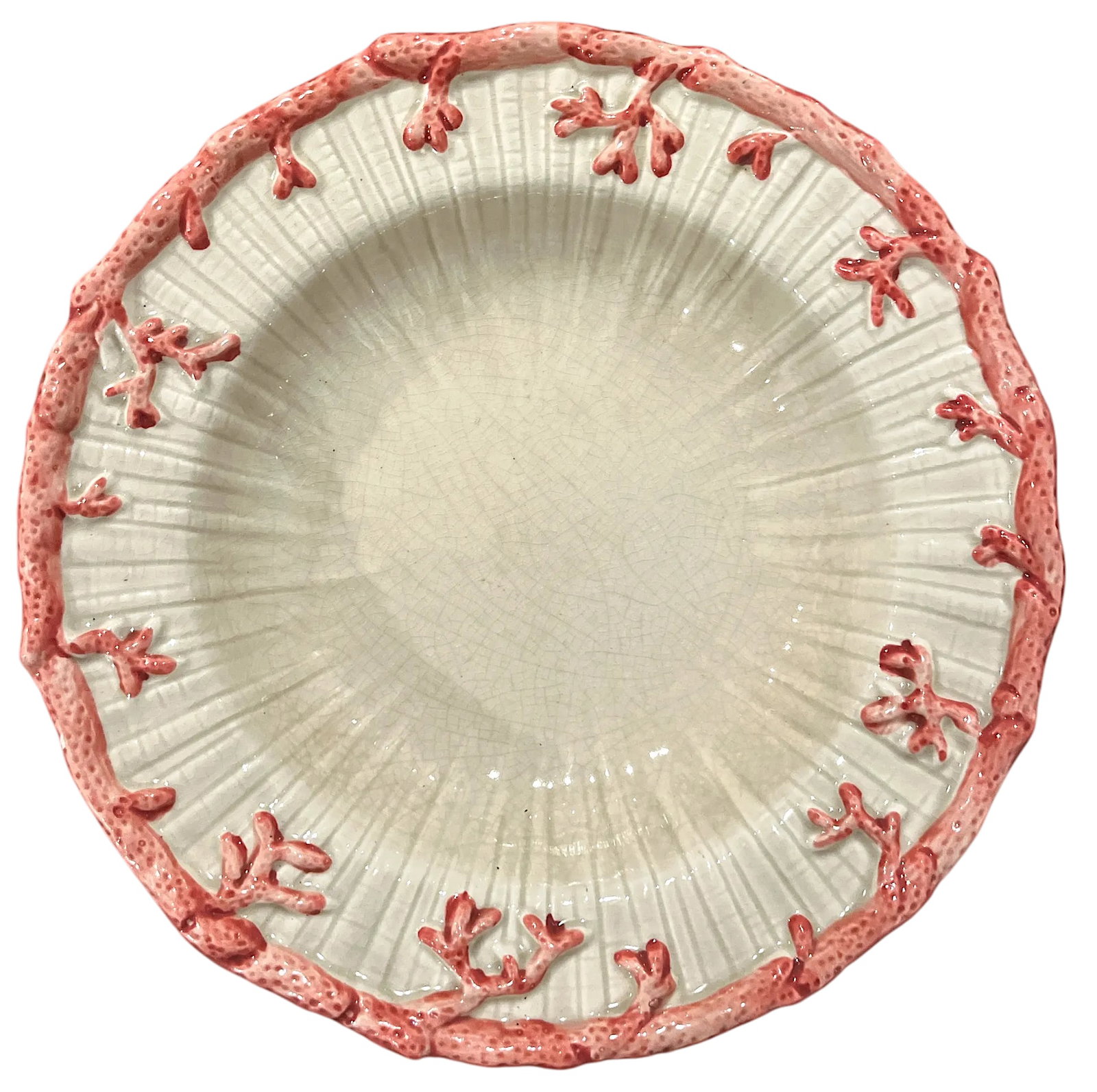 1970s Fitz & Floyd Oceana Nautilus Dinner Plates and Soup Salad Bowls - Set of 4 - 7