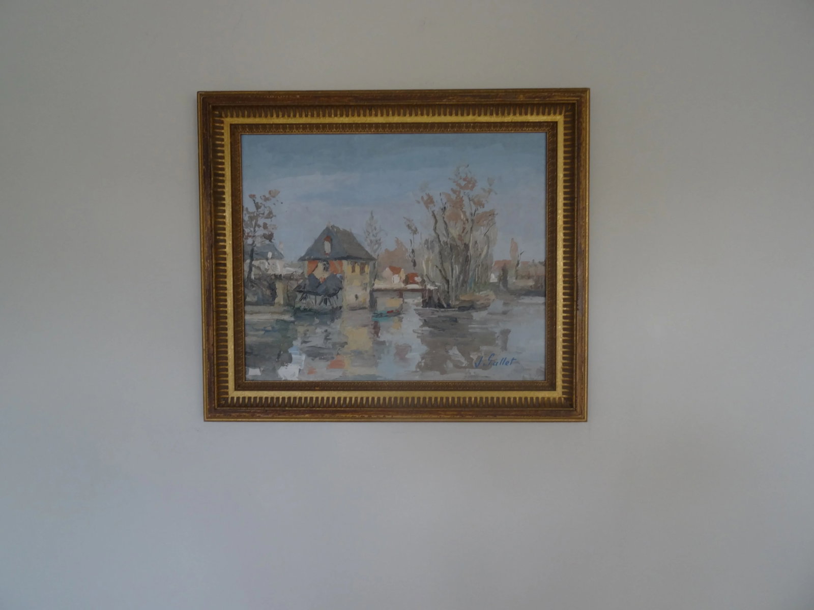 Mid 20th Century French Oil Painting Signed J. Gallet - 2