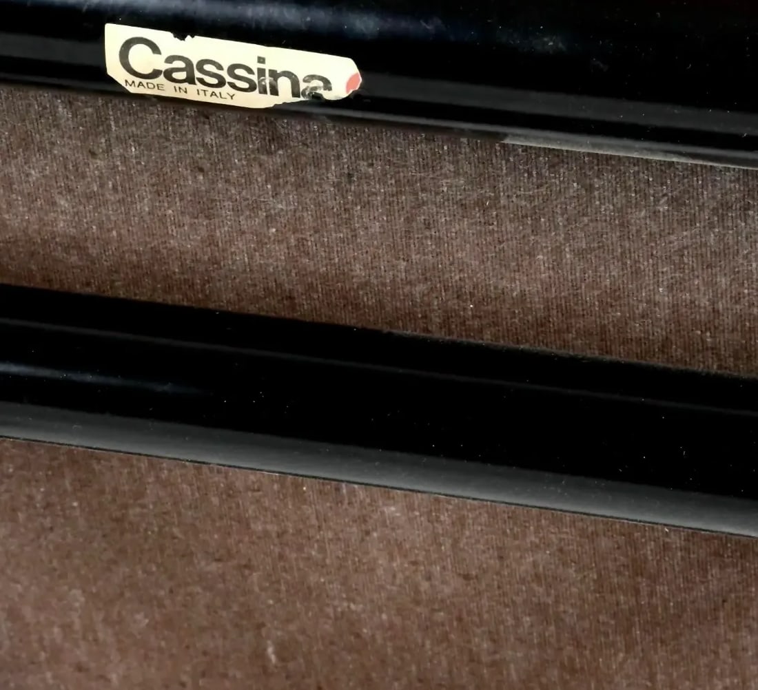 1980s Gianfranco Frattini for Cassina Dining Chair Set of 6, Black Lacquered Frame, Pink, 1985 - 5