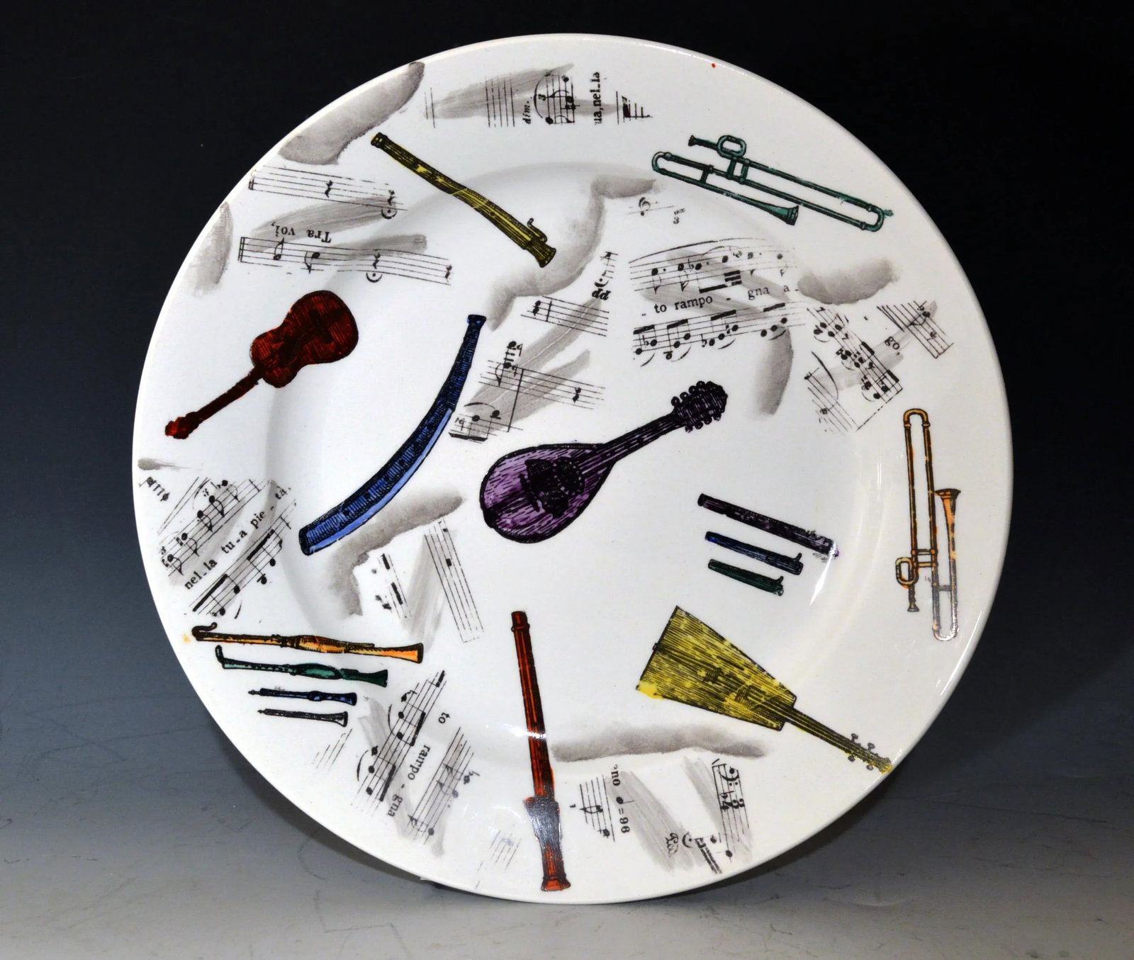 Early 1950s Piero Fornasetti Musical Pottery Plates - Set of 4 - 4