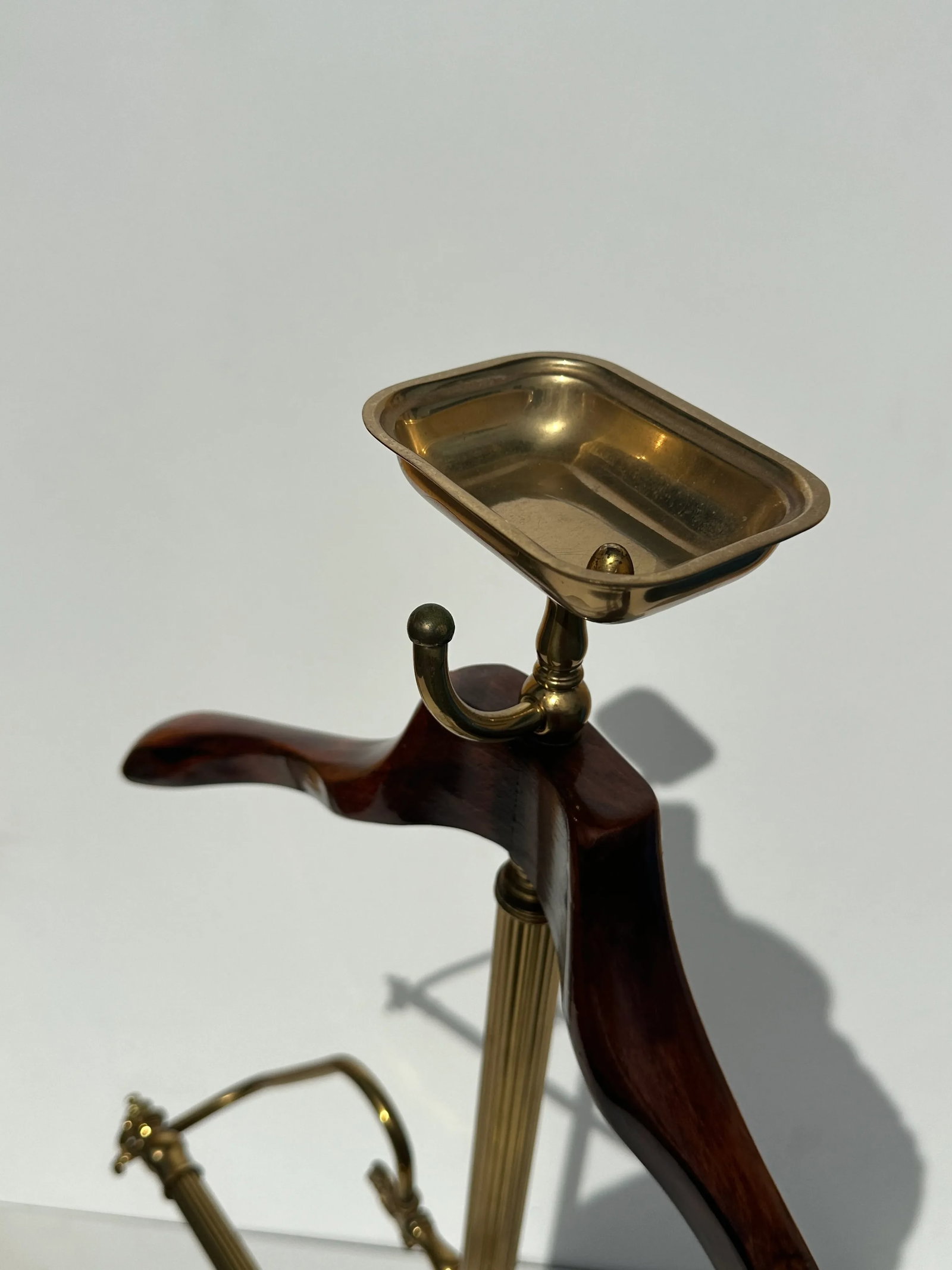 1980s Brass & Wood Gentleman's Valet - 9