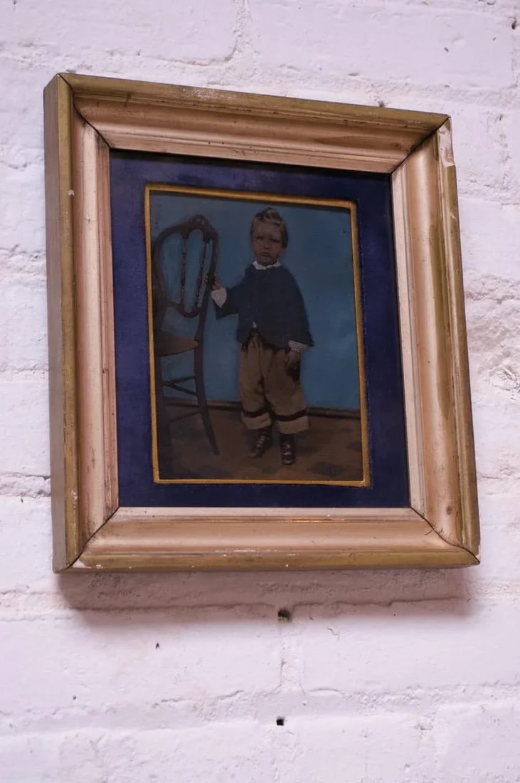 Vintage Tintype With Giltwood Frame - 3