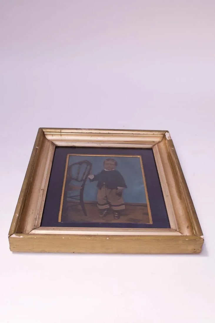 Vintage Tintype With Giltwood Frame - 4