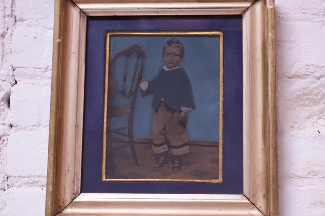 Vintage Tintype With Giltwood Frame - 5