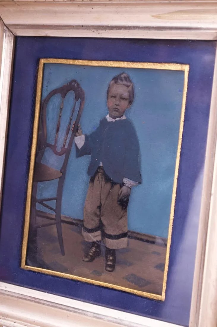 Vintage Tintype With Giltwood Frame - 6