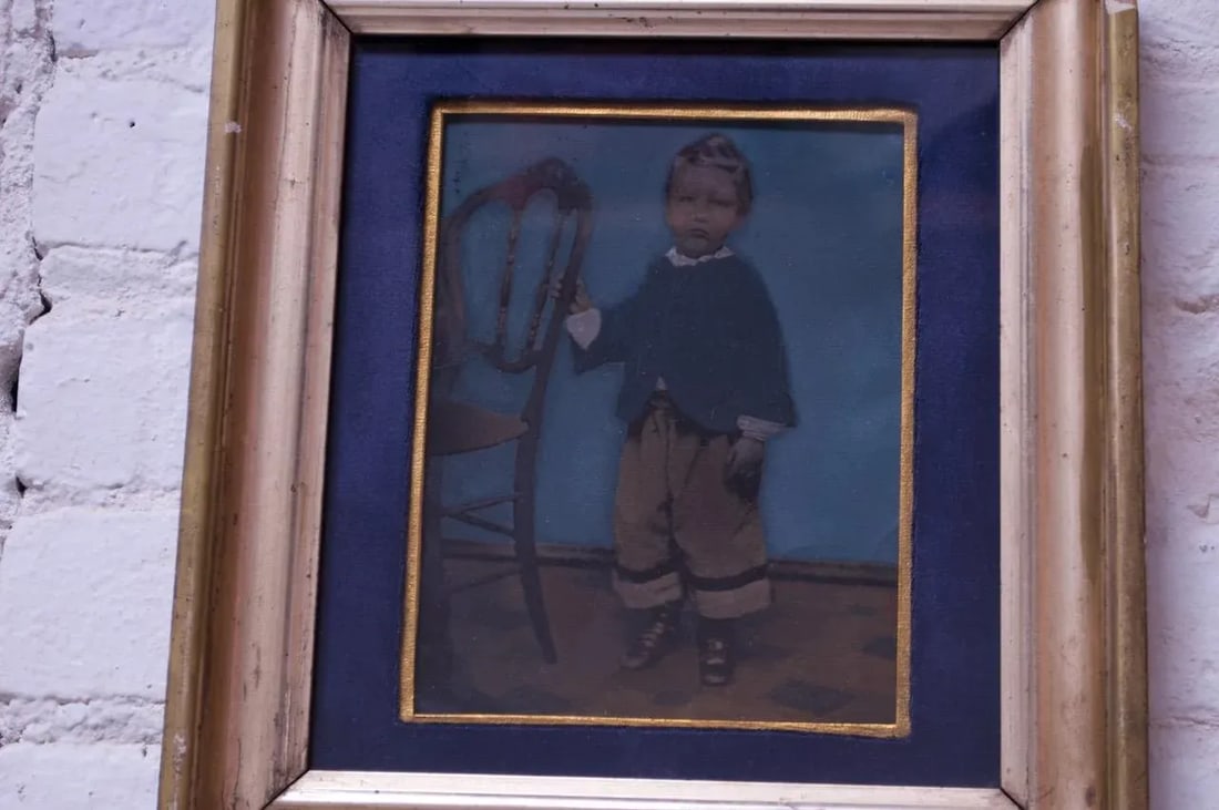 Vintage Tintype With Giltwood Frame - 7