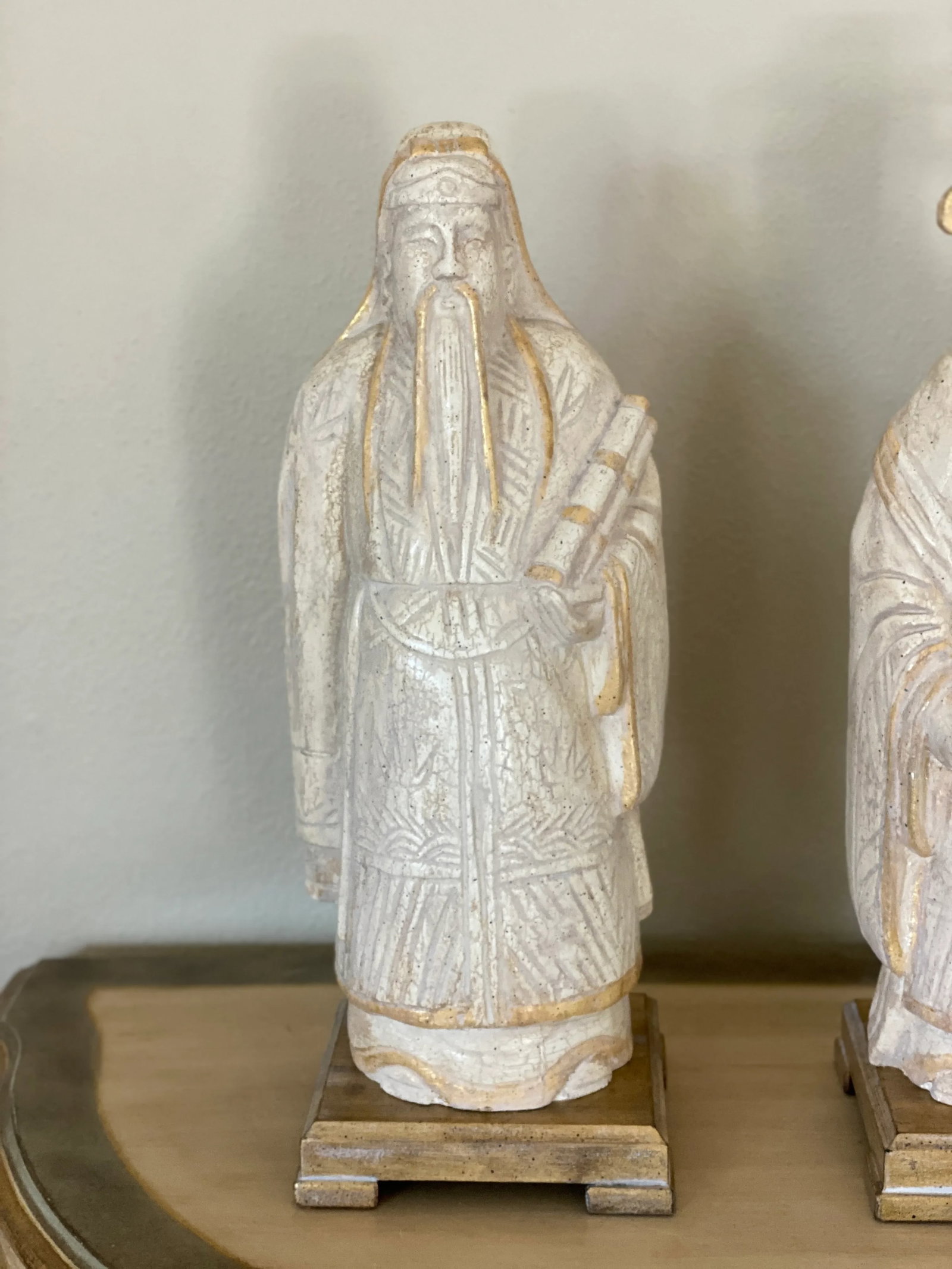 20th Century Chinese Fu Lu Shou Stellar Gods Statues Fulushou - Set of 3 - 8