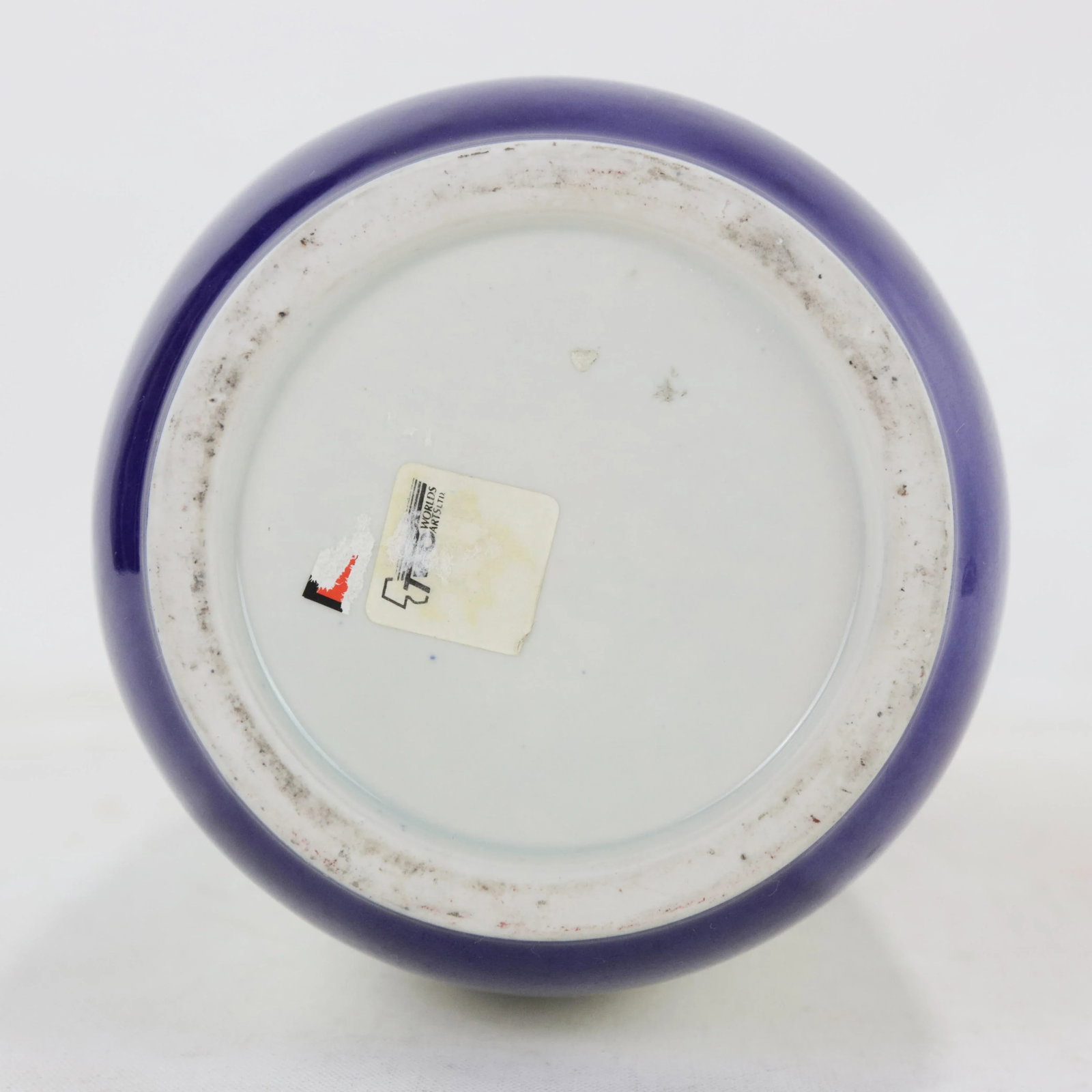 Vintage Unique Chinese Monochrome Blue and White Porcelain Vase - 6