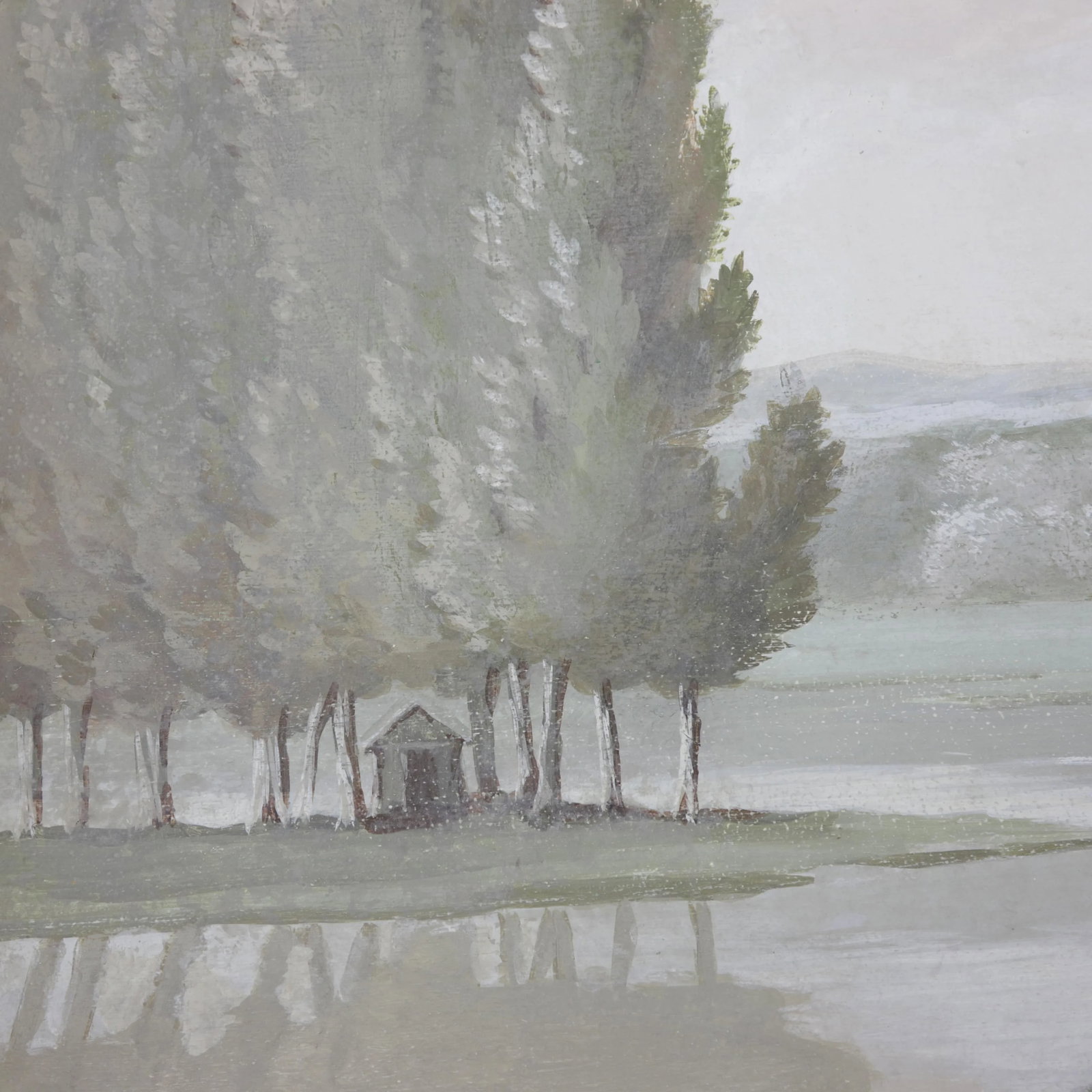 Large Neoclassical Style Landscape Painting – Pastoral Scene With Figures and Estate - 7